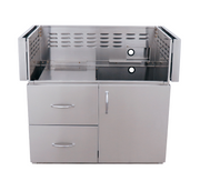 Portable 42" ARG Cart, #304SS, 2-Drawer & Door Combo Design, Built BBQ GRILL CG Products   
