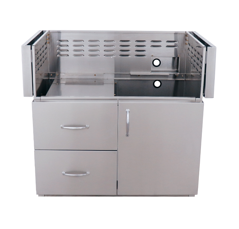 Portable 42" ARG Cart, #304SS, 2-Drawer & Door Combo Design, Built BBQ GRILL CG Products   