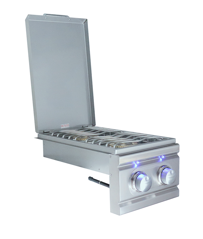 The Cutlass-Pro Series Double Side Burner W/Light BBQ GRILL CG Products   