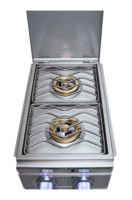 The Cutlass-Pro Series Double Side Burner W/Light BBQ GRILL CG Products   