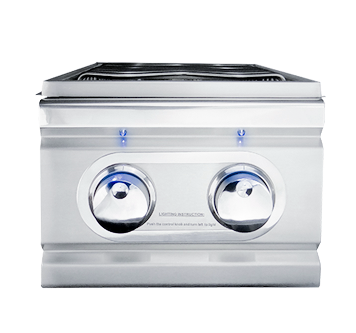 The Cutlass-Pro Series Double Side Burner W/Light BBQ GRILL CG Products The Cutlass Series Double Side Burner - LPG  