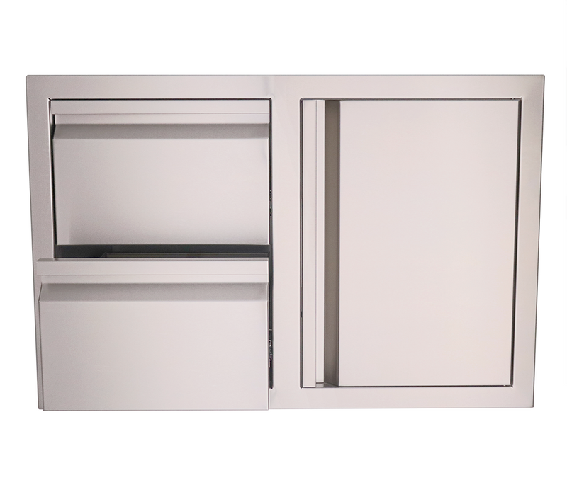The Valiant Series Double Drawer w/ Door Combo BBQ GRILL CG Products   
