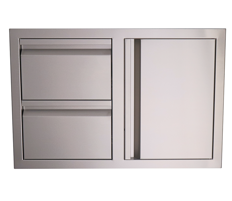 The Valiant Series Double Drawer w/ Door Combo BBQ GRILL CG Products   