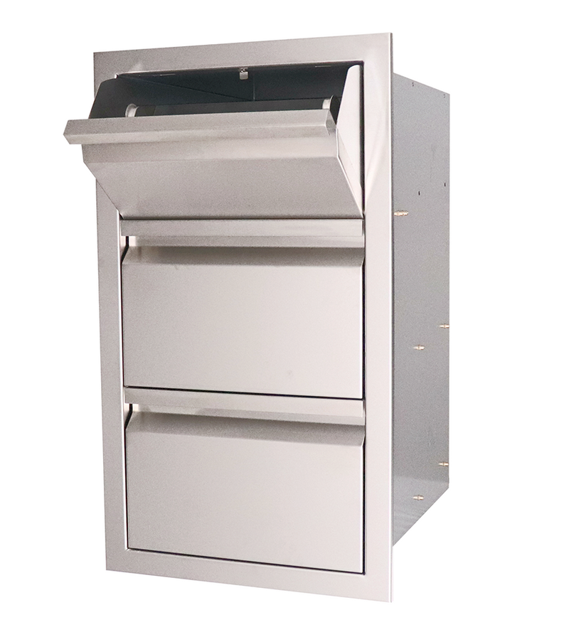 The Valiant Series Double Drawer w/ Paper Towel Drawer Combo BBQ GRILL CG Products   