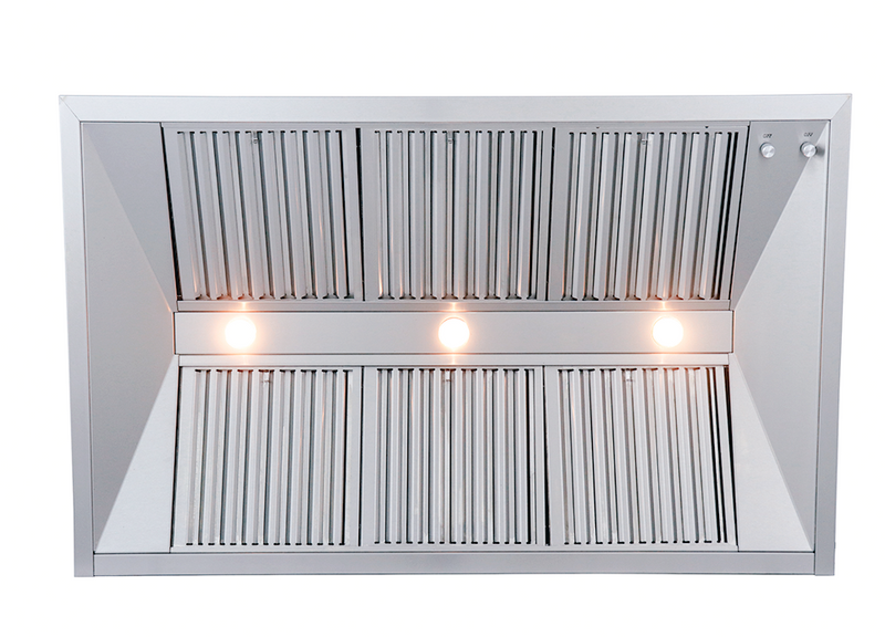 RCS 48-304 SS Vent Hood w/1200 CFM Blower BBQ GRILL CG Products   