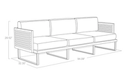Monterey 3 Seater Sofa Outdoor Sofas New Age   