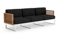 Monterey 3 Seater Sofa Outdoor Sofas New Age Loft Charcoal Stainless Steel Teak 