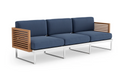 Monterey 3 Seater Sofa Outdoor Sofas New Age Spectrum Indigo Stainless Steel Teak 