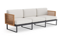 Monterey 3 Seater Sofa Outdoor Sofas New Age Canvas Natural Aluminum Teak 
