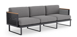 Monterey 3 Seater Sofa Outdoor Sofas New Age Cast Slate Aluminum 