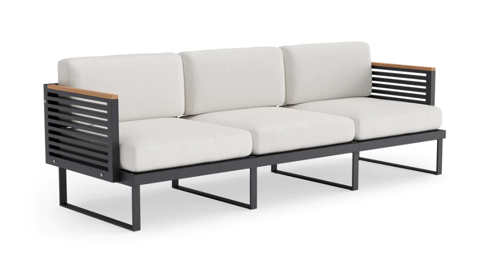 Monterey 3 Seater Sofa Outdoor Sofas New Age Canvas Natural Aluminum 