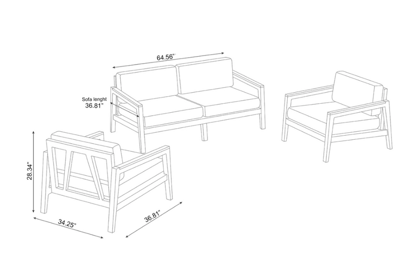 Rhodes 4 Seater Chat Set Outdoor Sofas New Age   