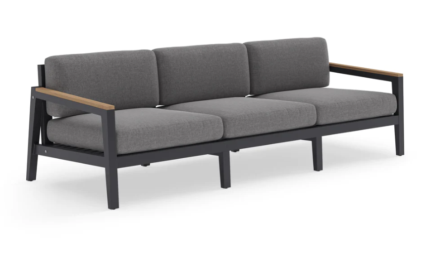 Rhodes 3 Seater Sofa Outdoor Sofas New Age Cast Slate Aluminum 