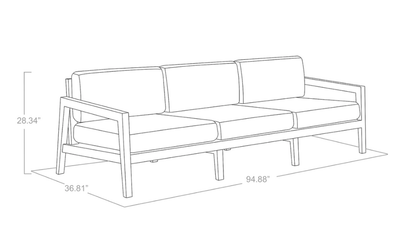 Rhodes 3 Seater Sofa Outdoor Sofas New Age   