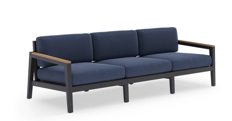 Rhodes 3 Seater Sofa Outdoor Sofas New Age Spectrum Indigo Aluminum 