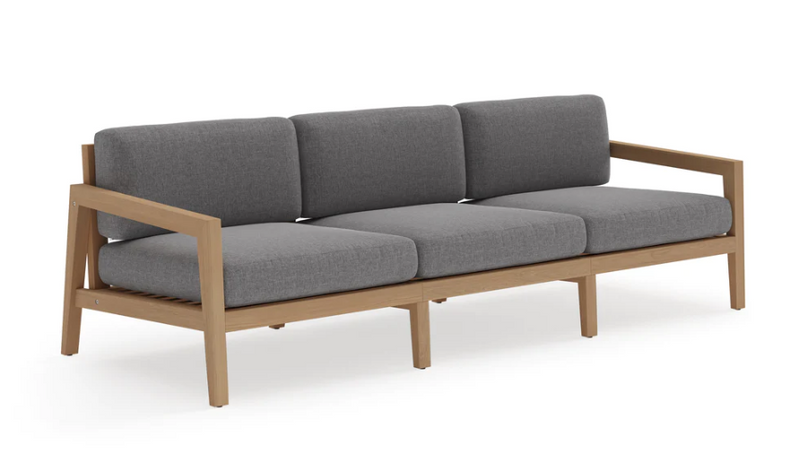 Rhodes 3 Seater Sofa Outdoor Sofas New Age Cast Slate Teak 