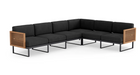 Monterey 6 Seater Sectional Outdoor Sofas New Age Loft Charcoal Aluminum Teak 