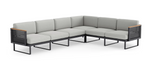 Monterey 6 Seater Sectional Outdoor Sofas New Age Cast Silver Aluminum 