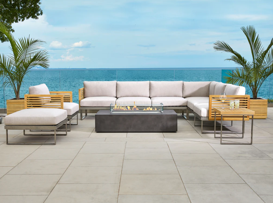 Monterey 6 Seater Sectional with Coffee Table Outdoor Sofas New Age   