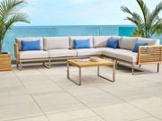 Monterey 6 Seater Sectional with Coffee Table Outdoor Sofas New Age   