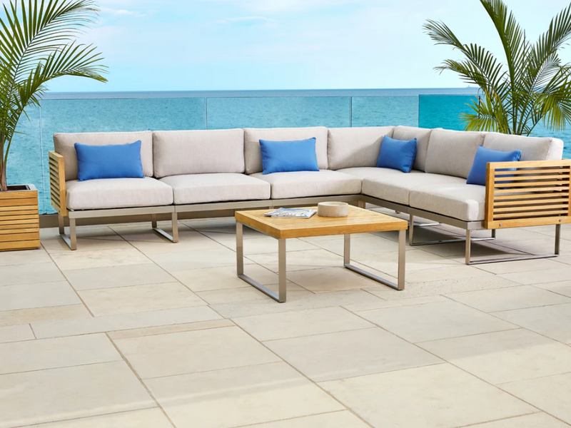 Monterey 6 Seater Sectional with Coffee Table Outdoor Sofas New Age   