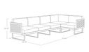 Monterey 5 Seater Sectional Outdoor Sofas New Age   