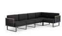 Monterey 5 Seater Sectional Outdoor Sofas New Age Loft Charcoal Aluminum 