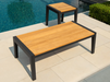 Rhodes 4 Seater Chat Set with Coffee Table & Side Table Outdoor Sofas New Age   