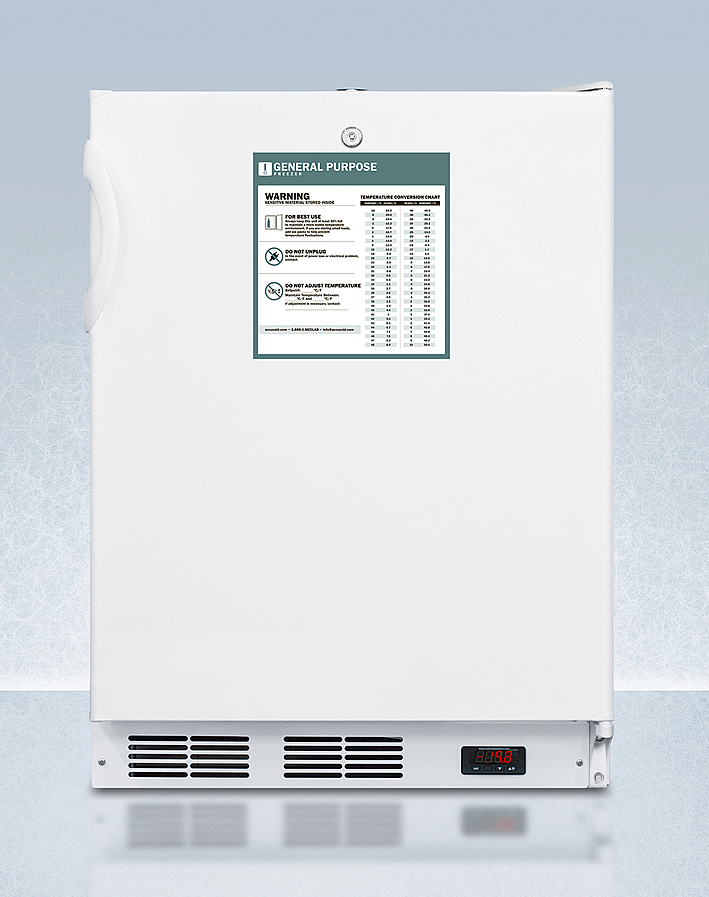 Summit 24" Wide Built-In All-Freezer, ADA Compliant Refrigerators Summit Appliance   