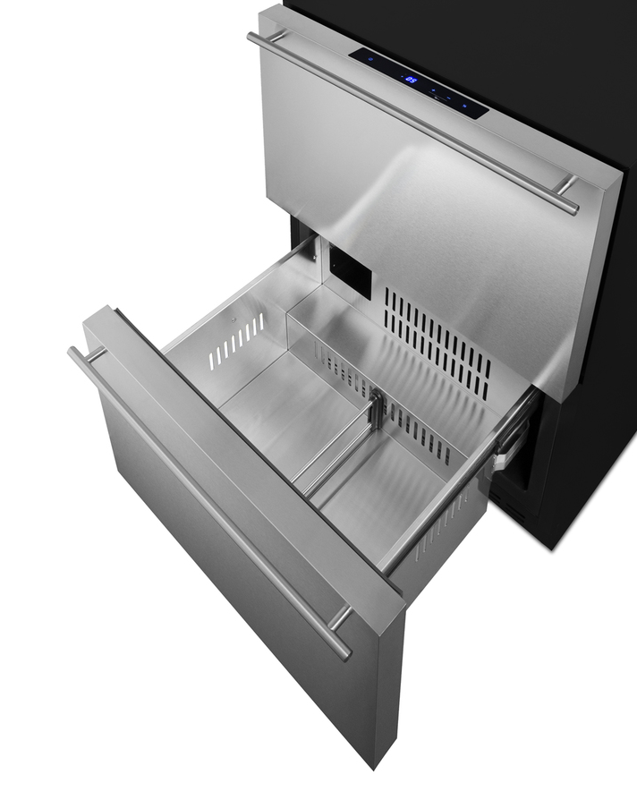 Summit 24" Wide 2-Drawer All-Freezer (Panels Not Included) Refrigerators Summit Appliance   