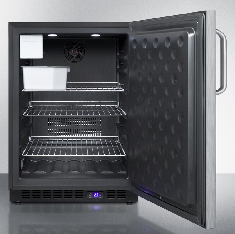 Summit 24" Wide Built-In All-Freezer With Icemaker Refrigerators Summit Appliance   