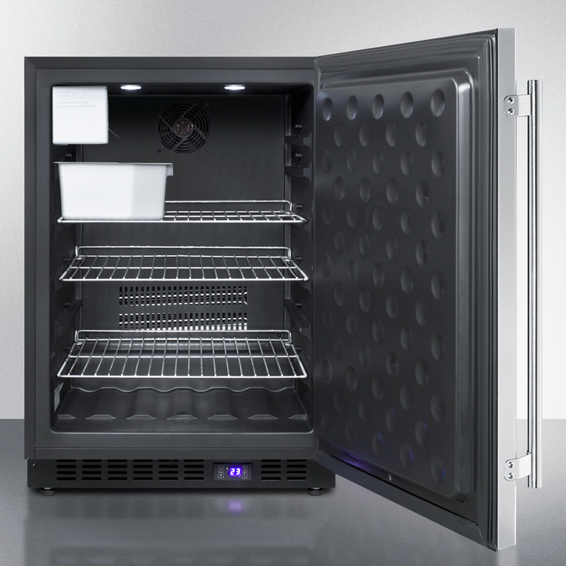 Summit 24" Wide Built-In All-Freezer With Icemaker Refrigerators Summit Appliance   