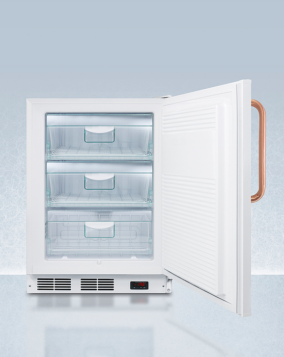 Summit 24" Wide Built-In All-Freezer with Antimicrobial Pure Copper Handle, ADA Compliant Refrigerators Summit Appliance   