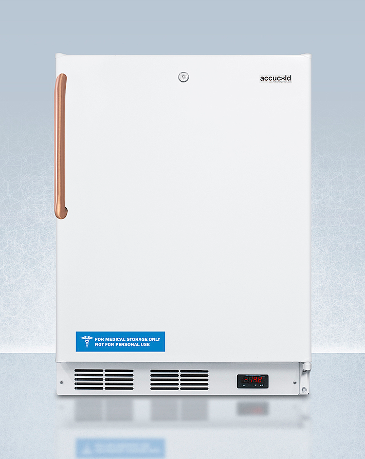 Summit 24" Wide Built-In All-Freezer with Antimicrobial Pure Copper Handle, ADA Compliant Refrigerators Summit Appliance   