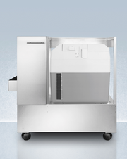 Summit Stainless Steel Cart with Portable Refrigerator/Freezer Refrigerators Summit Appliance   