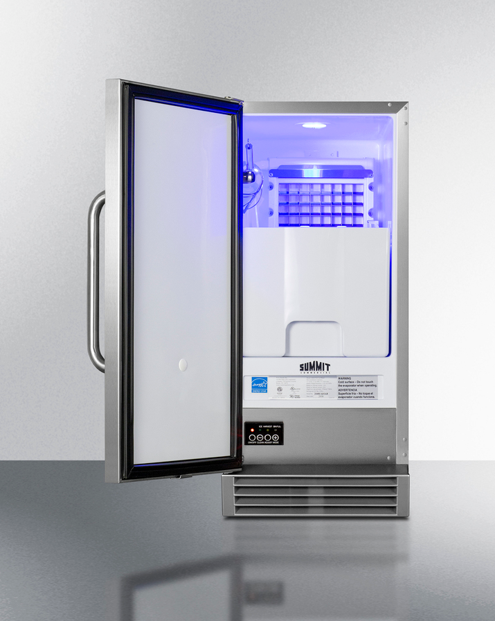 Summit Built-In Outdoor 50 lb. Clear Icemaker Refrigerators Summit Appliance   