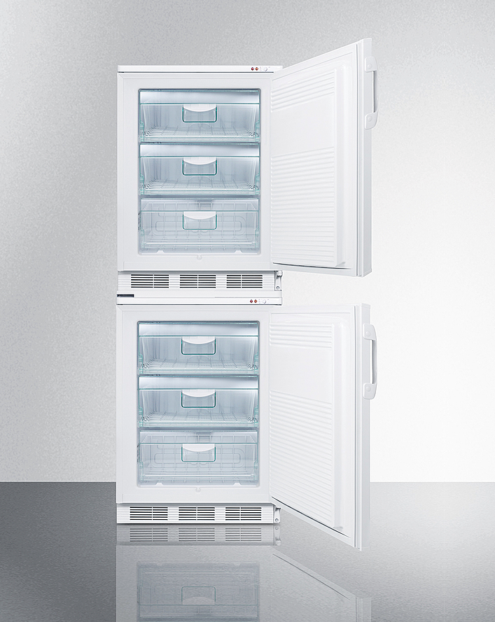 Summit 24" Wide Stacked All-Freezers Refrigerators Summit Appliance   