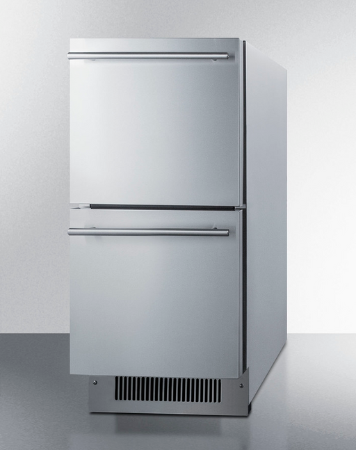 Summit 15" Wide 2-Drawer All-Refrigerator, ADA Compliant Refrigerator Accessories Summit Appliance   
