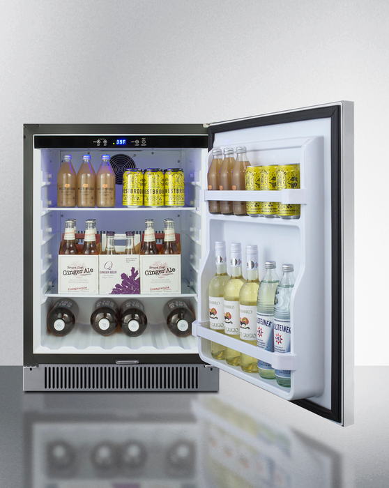Summit 24" Wide Built-In Outdoor All-Refrigerator Refrigerator Accessories Summit Appliance   