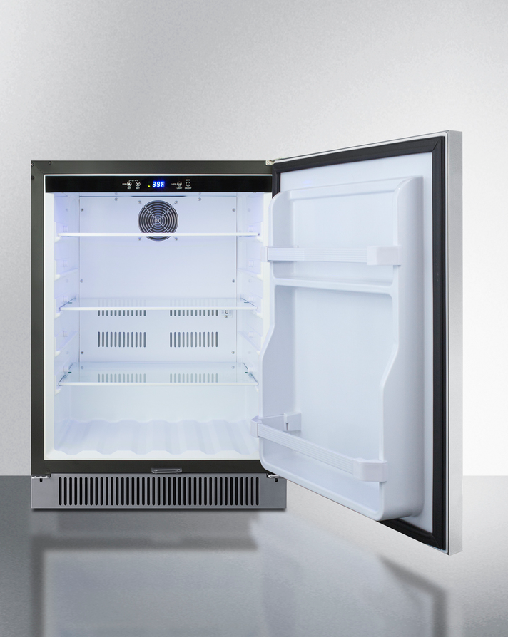 Summit 24" Wide Built-In Outdoor All-Refrigerator Refrigerator Accessories Summit Appliance   