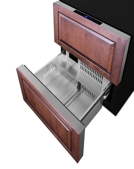 Summit 24" Wide Outdoor 2-Drawer Refrigerator-Freezer, ADA Compliant Refrigerator Accessories Summit Appliance   