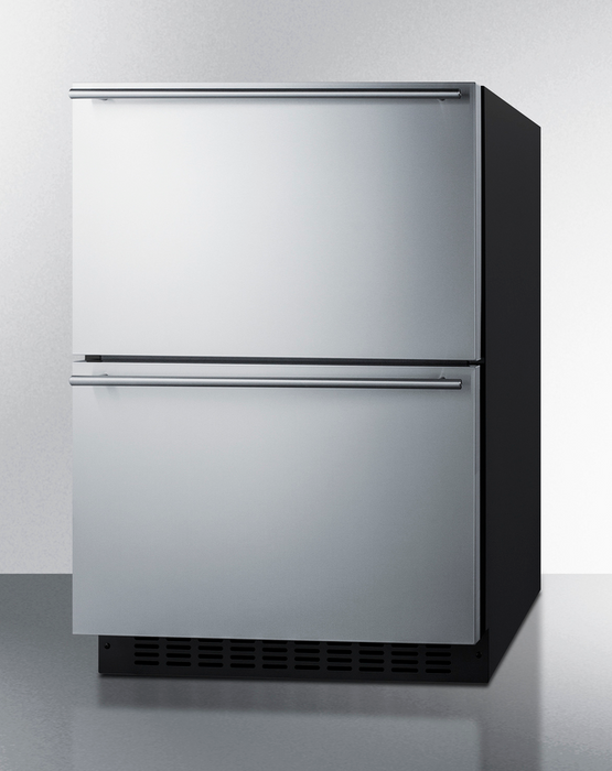 Summit 24" Wide Outdoor 2-Drawer Refrigerator-Freezer, ADA Compliant Refrigerator Accessories Summit Appliance   