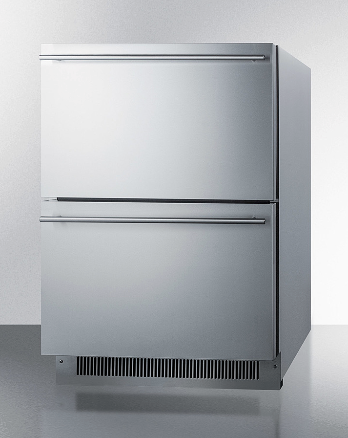 Summit 24" Wide 2-Drawer All-Refrigerator, ADA Compliant Refrigerator Accessories Summit Appliance   