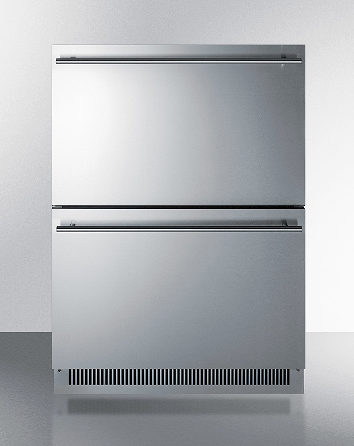 Summit 24" Wide 2-Drawer All-Refrigerator, ADA Compliant Refrigerator Accessories Summit Appliance   