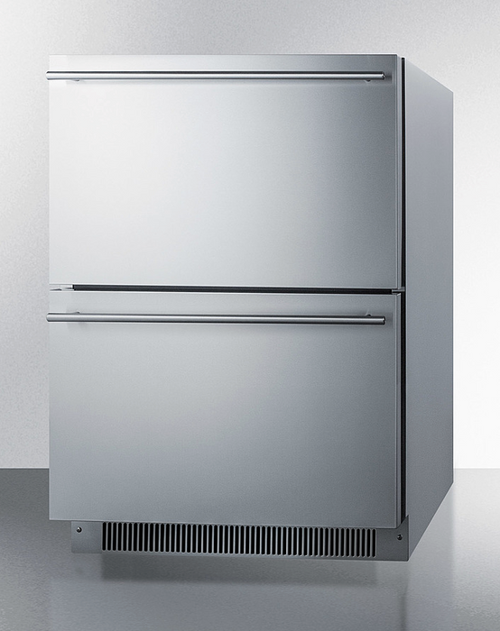 Summit 24" Wide 2-Drawer All-Refrigerator, ADA Compliant Refrigerator Accessories Summit Appliance   