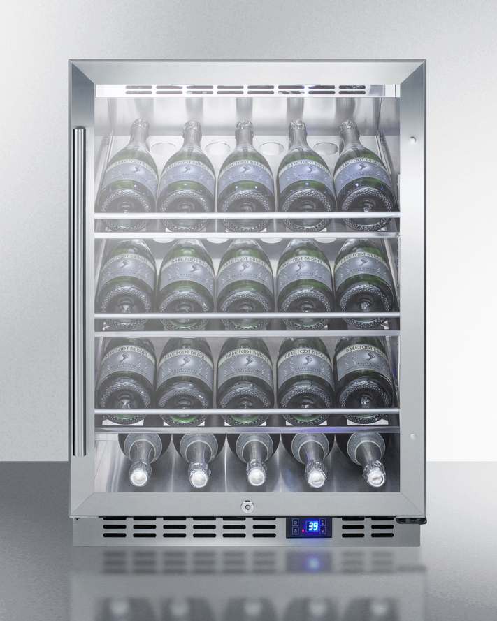 Summit 24" Wide Single Zone Outdoor Commercial Wine Cellar Refrigerator Accessories Summit Appliance   