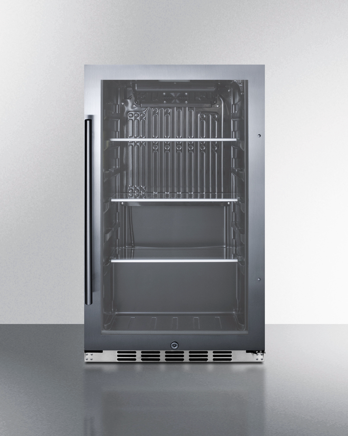 Summit Shallow Depth Indoor/Outdoor Beverage Cooler Refrigerator Accessories Summit Appliance   