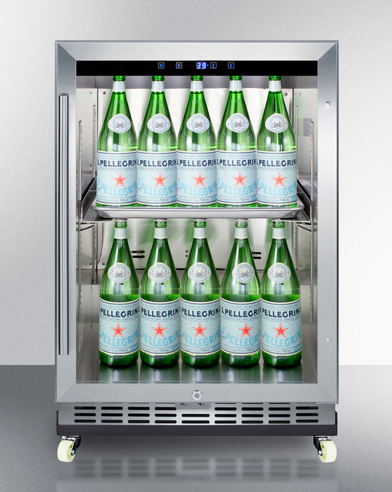 Summit 24" Wide Outdoor Mini Reach-In Beverage Center with Dolly Refrigerator Accessories Summit Appliance   