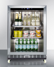 Summit 24" Wide Outdoor Mini Reach-In Beverage Center with Dolly Refrigerator Accessories Summit Appliance   