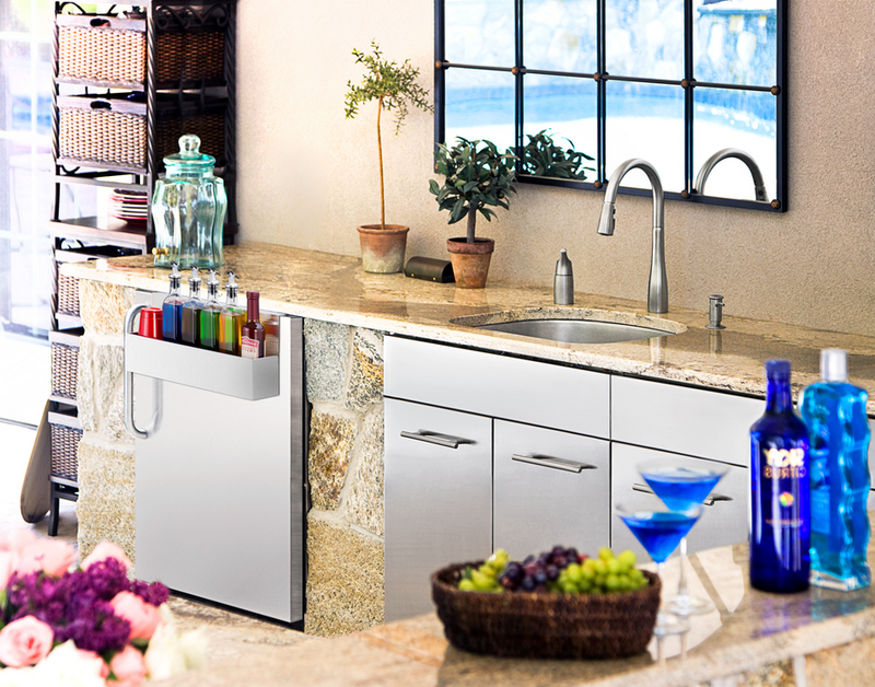 Summit 24" Wide Outdoor All-Refrigerator, with Speed Rail Refrigerator Accessories Summit Appliance   